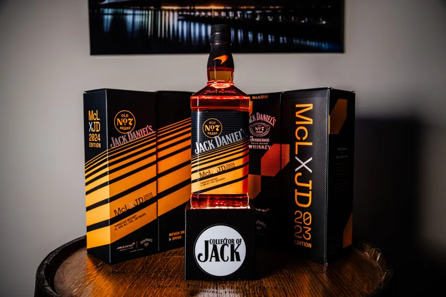 A blog post about the 2024 release of the Jack Daniel's x McLaren racing partnership whiskey