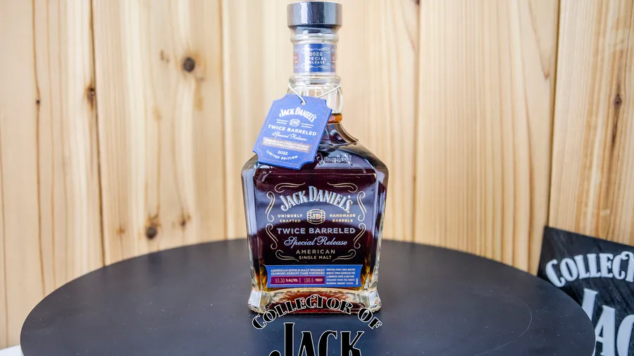 Explore JD's Twice Barreled American Single Malt 2022, with a unique flavor from double barreling and Oloroso Sherry Cask finishing. Discover this exquisite collector's item.