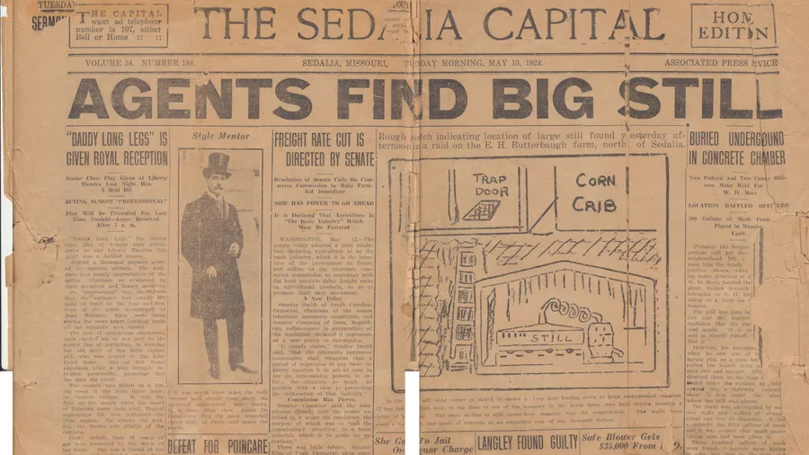 Uncover the story of the 1924 Butterbaugh farm raid, the largest still seizure in Pettis County, and explore the Hammond family's ties to prohibition-era bootlegging.