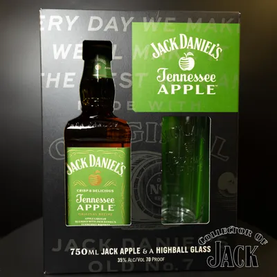 Front of the Jack Apple & Highball Glass Gift Set