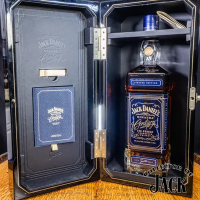 Jack Daniel's Sinatra Century Case Open with Bottle and Booklet