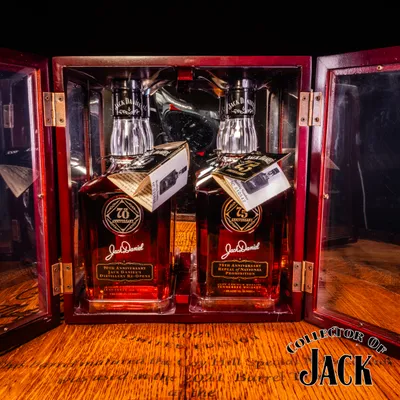 Double box set opened with both bottles inside.