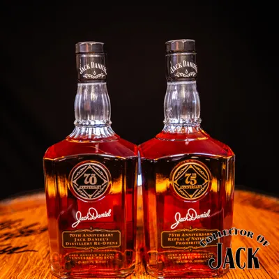70th Anniversary bottle front label design.