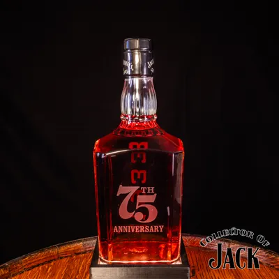 75th Anniversary bottle back with 1933 date.