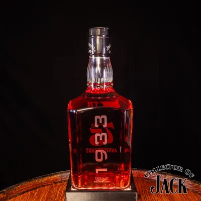 Back of 75th Anniversary bottle with “Since 1933” detail.