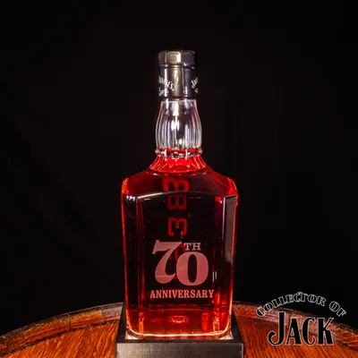 Back of 70th Anniversary bottle with “Since 1938” detail.