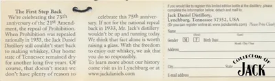 Inside booklet “The First Step Back.”