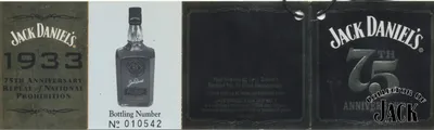 75th Anniversary hang tag (1933 repeal of Prohibition).