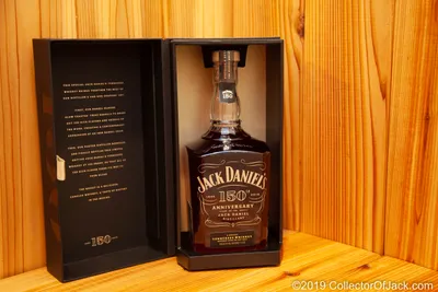 Jack Daniel's 150th Anniversary Tennessee Whiskey Bottle and the Black Box