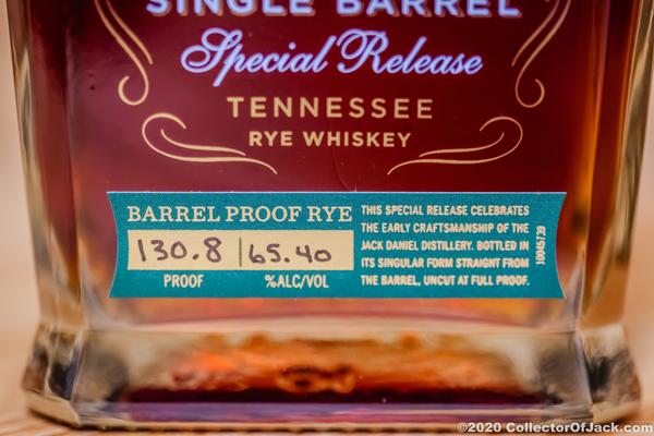 Jack Daniel's Barrel Proof Rye Special Release