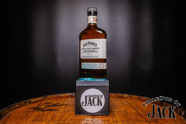 Jack Daniel's Distillery Series 010 Straight Tennessee Whiskey Finished With Toasted Pecan Wood Chips Front of Bottle