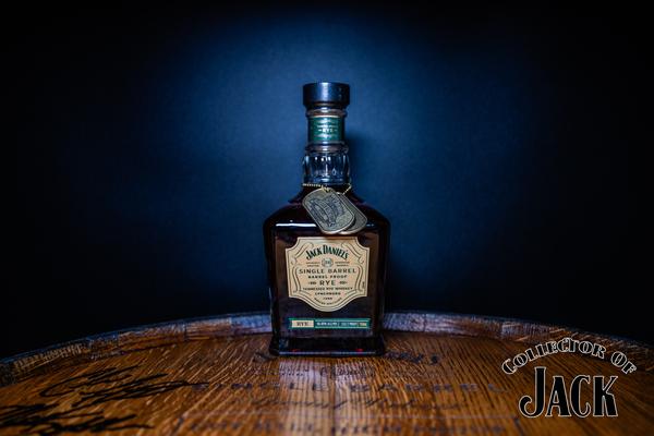 Jack Daniel's Heroes Selection Single Barrel Barrel Proof Rye Whiskey Front of Bottle