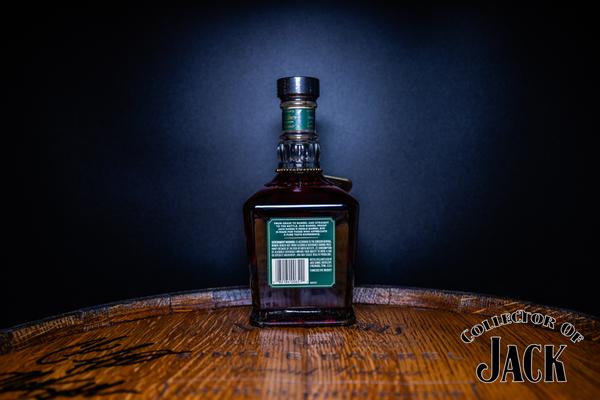 Jack Daniel's Heroes Selection Single Barrel Barrel Proof Rye Whiskey Rear of Bottle