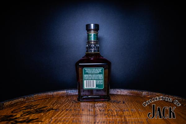 Jack Daniel's Heroes Selection Single Barrel Barrel Proof Rye Whiskey Rear of Bottle v2